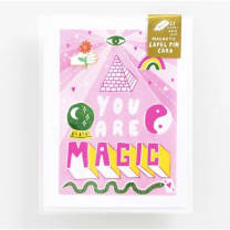 You Are Magic Enamel Pin on Greeting Card Set