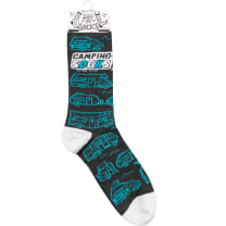 Camping Socks with in RV Black Teal Funny Novelty Socks