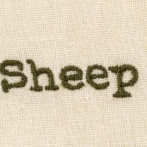 Sheep Happens Dish Cloth Towel | Cotten Linen Novelty Tea Towel | Embroidered Text | 18" x 28"