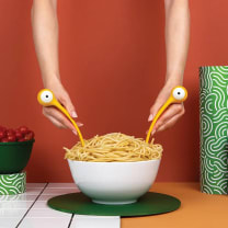 Pasta Monsters Servers | Googly-Eyed Spoon and Fork Set