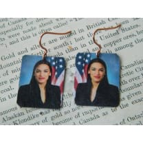 Alexandria Ocasio-Cortez Handmade Copper Earrings