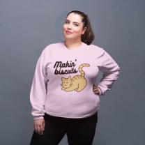 Makin' Biscuits Cat Unisex Heavy Blend™ Crewneck Sweatshirt