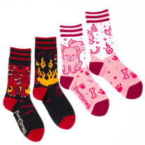 Cute Cerberus Socks | Mythical Multi-headed Dog Footwear