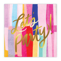 Let's Party Beverage Napkins | Cocktail Party Napkin | 5" Square