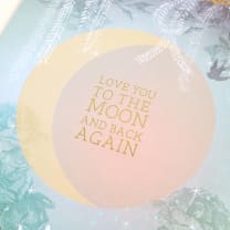 Moon And Back 11" x 14" Art Print | Pre-Hung with Silk Ribbon for Easy Hanging | Gift for Her