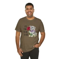 It's Fun to be a Hoe Jersey Short Sleeve Tee [Multiple Color Options] with Kitten Motif