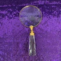 Clear Handle Magnifying Glass | Handheld Decorative Magnifier | 9"x 4"