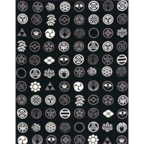 Japanese Images Black Tenugui Hankie Handkerchief | Japanese Hand Cloth