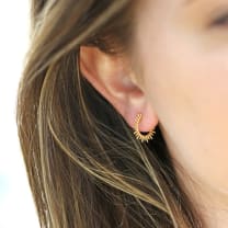 Sunbeam Hoop Earrings in Gold | Designed in the UK | 18K Gold Plated Sterling Silver