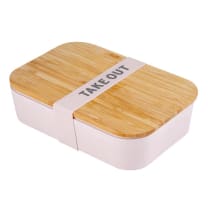 Take Out Bamboo Lunch Box in Blush Pink | Eco-Friendly and Sustainable | 7.5" x 5" x 2"