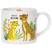 Best Mom Leopards Mug In Gift Box | Giftable Coffee Tea Stoneware Cup | 14oz