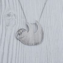 Slothy McSloth Necklace in Silver