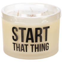 Start That Thing 3-Wick Candle | Bergamot Scent Jar Candle | 14oz | Gift for Her