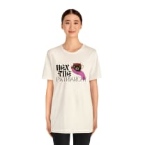 Hex the Patriarchy Feminist Jersey Short Sleeve Tee [Multiple Colors and Sizes]