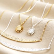 Sun and Moon Layered Necklace in Gold | Designed in the UK | 14K Gold Plated