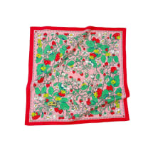 Strawberry Froggy ✿ Bandana | Colorful Headscarf |  22" x 22"