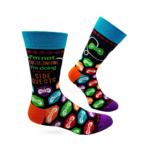 I'm Not Procrastinating I'm Doing Side Quests Men's Novelty Crew Socks | Video Games