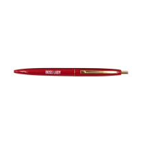 Boss Lady Pen in Cherry Red with Gold Accents