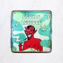 Devil's Lettuce Blunt Case | Illustrated Smoking Supplies Holder 4" x 4"