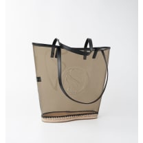 The Ada Vinyl Beach Tote - Smoke