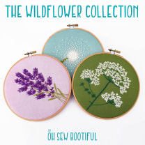 Lavender Handmade Embroidery Kit Hoop Art