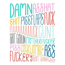 Curse Words Art Print in Multicolor | 8" x 10" Unframed