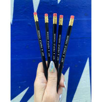 Not a People Person Pencil Set in Black | Set of 5 Funny Novelty Pencils