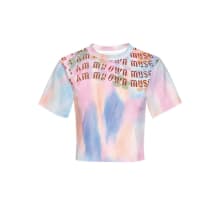 I am My Own Muse Women's Cropped T-shirt in Multicolor Pastel