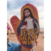 Jesus Drank Wine Funny Oven Mitt | Kitchen Thermal Single Pot Holder