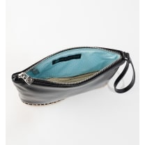 The Sandra Clutch - Black Onyx Crinkle