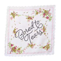 Bored to Tears Retro Hankie Floral Print Cotton Handkerchief