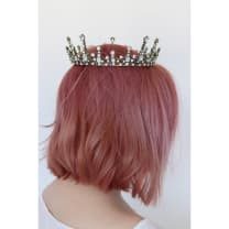 Moonlight Ice Queen Royalty Crown Tiara in Opal and Champagne Gold or Silver (2 Options) - Color: Champagne Gold
