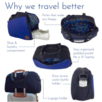 Getaway Duffel Bag - Eternal Optimist Cobalt Blue