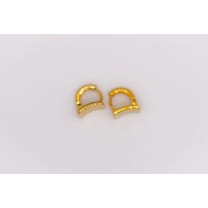 Golden Lock Rectangle Earrings