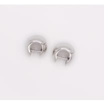 Italian Silver Peanut-Shaped Earrings