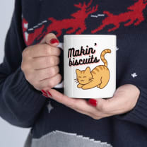 Makin' Biscuits Cat Ceramic Mug 11oz - Size: 11oz