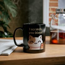 I Scratch You Bleed 11oz Black Mug