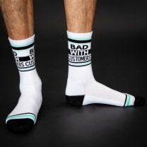 Bad With Customers Crew Socks | Men's Socks | Women's Socks