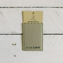 A' La Carte Phone Pocket in Cream | Adhesive Pocket 2.5" x 3.5" for Cards or Cash