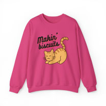 Makin' Biscuits Cat Unisex Heavy Blend™ Crewneck Sweatshirt