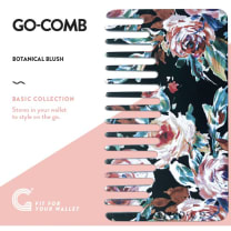 Botanical Blush Go-Comb | Plastic Wallet-Sized Comb