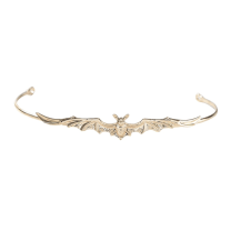 Bat Power Headband Tiara in Silver or Gold | Spooky Headwear Accessory | Halloween, Goth Hairpiece