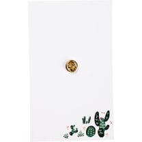 Lookin' Sharp Cactus Enamel Pin on Gift Card