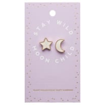 Stay Wild Moon Child Stud Earrings | Mismatched Moon and Star Earrings