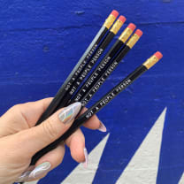 Not a People Person Pencil Set in Black | Set of 5 Funny Novelty Pencils