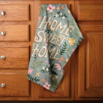 Home Sweet Home Floral Design Kitchen Towel | Novelty Tea Towel | Cute Kitchen Hand Towel | 18" x 28"