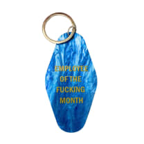 Employee of the Fucking Month Keychain in Blue Shimmer