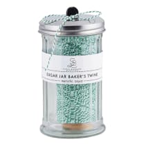 Metallic Aqua Sugar Jar Bakers Twine