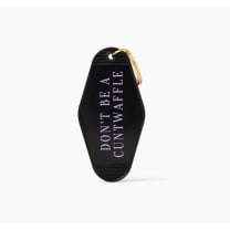 Don't Be a C***waffle Sweary Motel Keychain in Black