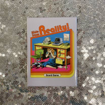 Hide From Reality! Board Game Fridge Magnet | '80s Children's Book Style Satirical Art by Steven Rhodes